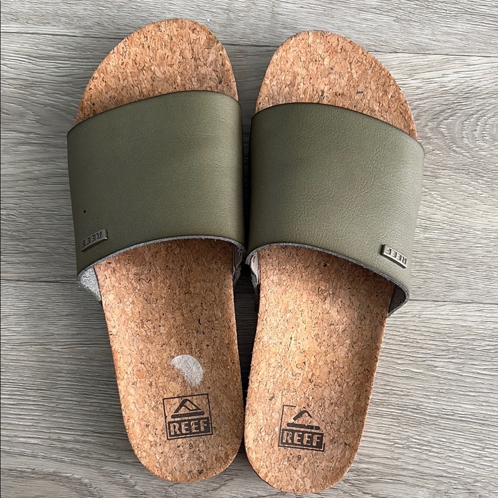 Reef Olive Green Cork Sandals